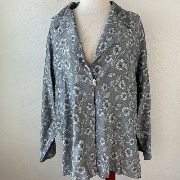 David Dart Linen Blend Button Up Shirt Size L EUC - Picture 1 of 8